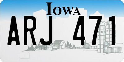 IA license plate ARJ471