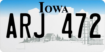 IA license plate ARJ472