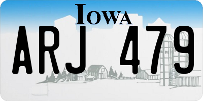 IA license plate ARJ479