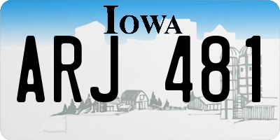IA license plate ARJ481