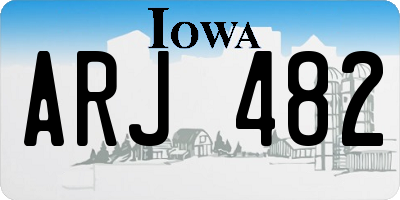 IA license plate ARJ482