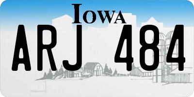 IA license plate ARJ484