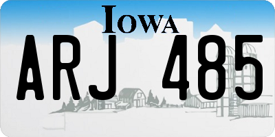 IA license plate ARJ485