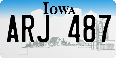 IA license plate ARJ487