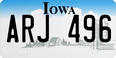 IA license plate ARJ496