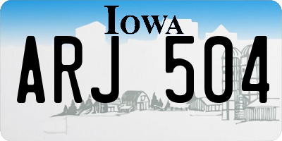 IA license plate ARJ504