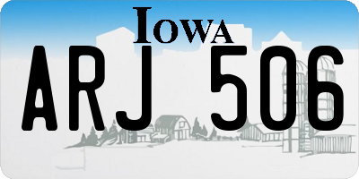 IA license plate ARJ506