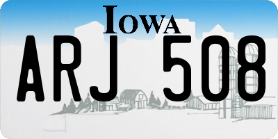 IA license plate ARJ508