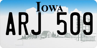 IA license plate ARJ509