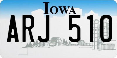 IA license plate ARJ510