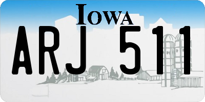 IA license plate ARJ511