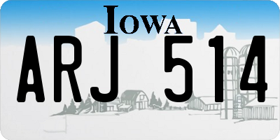 IA license plate ARJ514