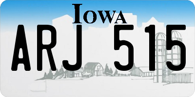 IA license plate ARJ515
