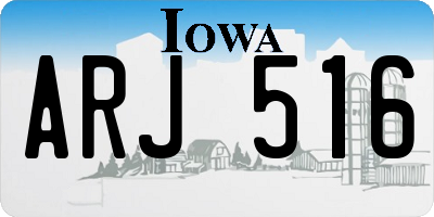 IA license plate ARJ516