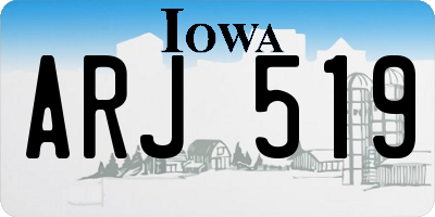 IA license plate ARJ519