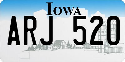 IA license plate ARJ520