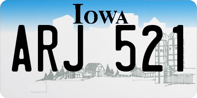 IA license plate ARJ521