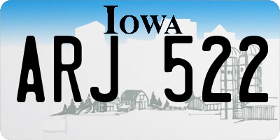 IA license plate ARJ522