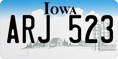 IA license plate ARJ523