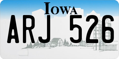 IA license plate ARJ526