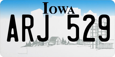 IA license plate ARJ529