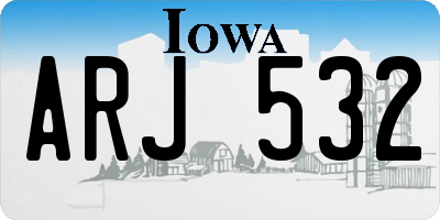 IA license plate ARJ532