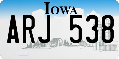 IA license plate ARJ538