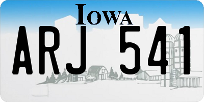 IA license plate ARJ541
