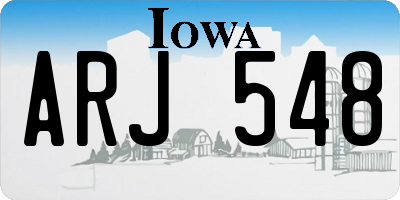 IA license plate ARJ548