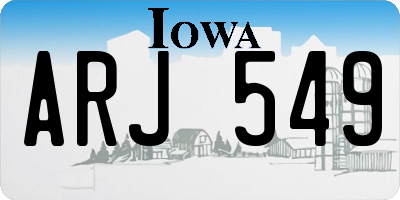IA license plate ARJ549