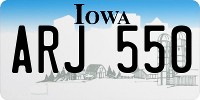 IA license plate ARJ550