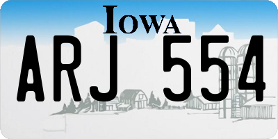 IA license plate ARJ554