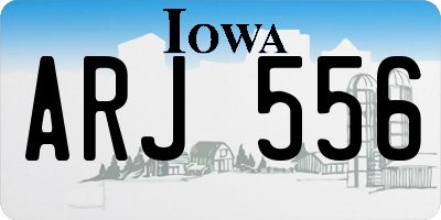 IA license plate ARJ556