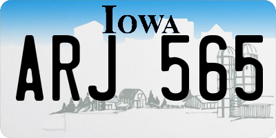IA license plate ARJ565