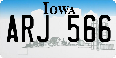 IA license plate ARJ566