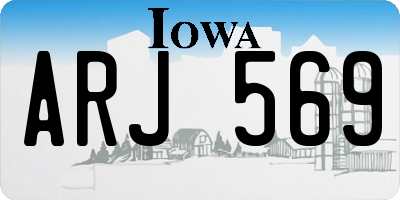 IA license plate ARJ569