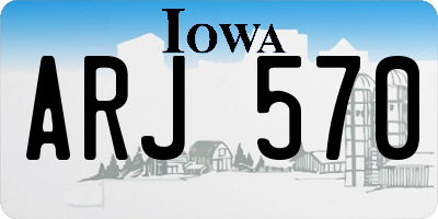 IA license plate ARJ570