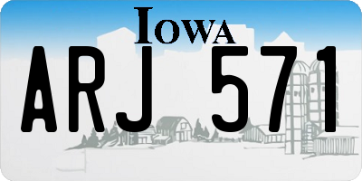 IA license plate ARJ571