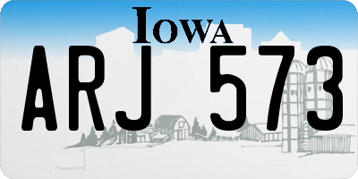 IA license plate ARJ573