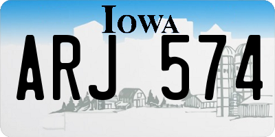 IA license plate ARJ574