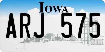 IA license plate ARJ575