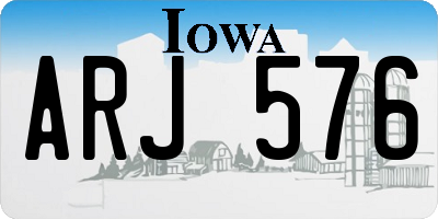 IA license plate ARJ576