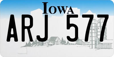 IA license plate ARJ577