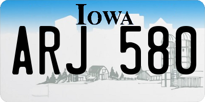 IA license plate ARJ580