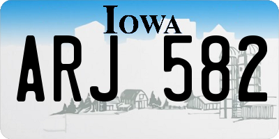 IA license plate ARJ582