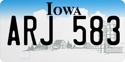 IA license plate ARJ583