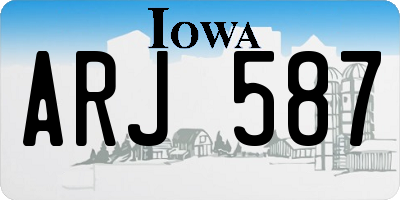 IA license plate ARJ587