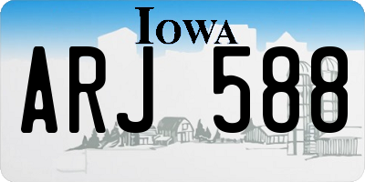 IA license plate ARJ588
