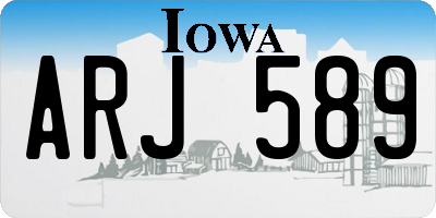 IA license plate ARJ589