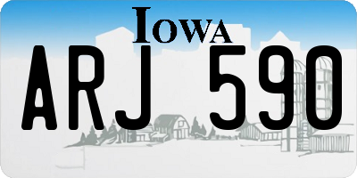 IA license plate ARJ590